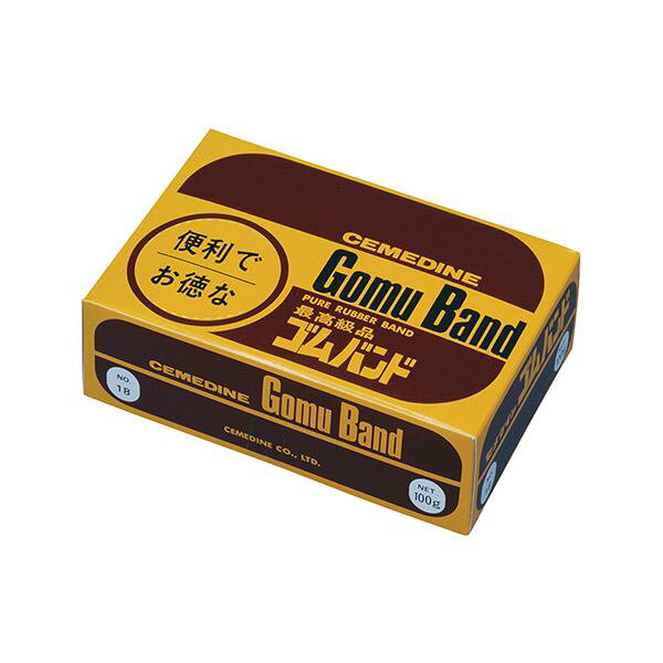 【商品特長】【用途】一般結束用。【機能・特徴】結束・包装・縫製等、広範囲に利用できます。【仕様】●サイズ：切巾0.9〜1.1×折径(直径)70(45)mm。●容量：100g。●箱入り。■商品コード:4901761315203■JANコード:4901761315203■ブランド名:セメダイン■商品名:ゴムバンドNo18 100g■規格:XA-131【送料について】北海道、沖縄、離島は送料を頂きます。