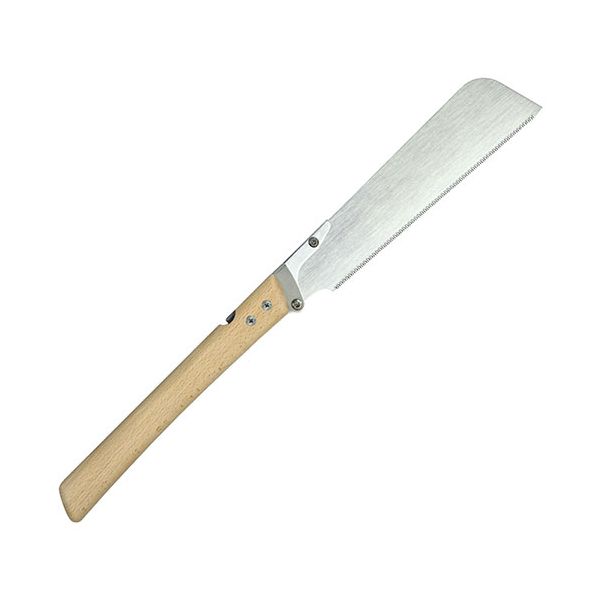 【商品特長】【用途】大工用の造作鋸。【機能・特徴】コンパクトに折畳めて収納や持ち運びに便利です。分厚い材料も切断出来る造作用です。造作、建具、家具製作などの作業に向いています。柄には天然のブナ材を使用しています。【仕様】●刃長：240mm。●板厚：0.6mm。●ピッチ：1.7mm。●替刃式折込鋸。●造作用。【材質】●刃部：SK材。●柄部：天然ブナ材。【商品サイズ】幅60× 高さ540× 奥行20mm 重量288g【注意事項ほか】●替刃交換時は手袋を着用して下さい。●鋸刃がしっかり固定されている状態で使用して下さい。●材料に釘等の金属類が無い事を十分に確認して使用して下さい。■商品コード:4903524401994■JANコード:4903524401994■ブランド名:玉鳥■商品名:レザーソー折鶴240造作本体■規格:3945【送料について】北海道、沖縄、離島は送料を頂きます。