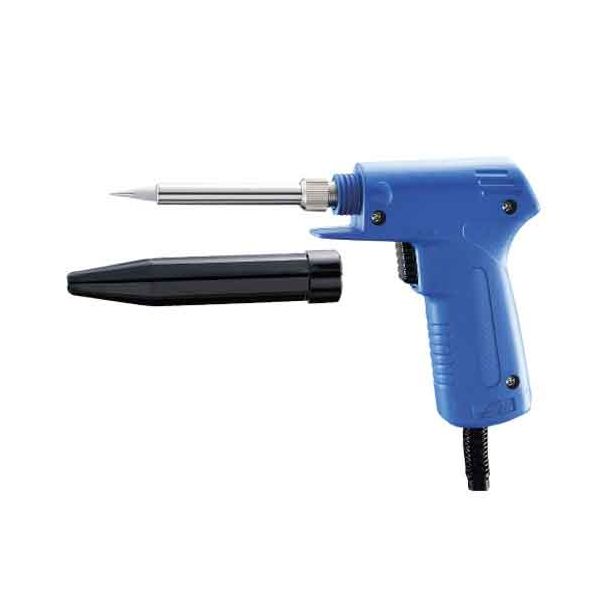 【商品特長】【用途】電気器具の修理や現場作業。【機能・特徴】人間工学により設計されたエルゴグリップを採用しています。手の小さい方でも長時間、快適に使用しやすくこて先に視線を集中しやすいデザインなので集中して作業がせきます。強(トリガー・クイックスイッチ)ON/安定時90W)標準(安定時15W)の2段切換式です。トリガー・クイックスイッチを押すと標準の約10倍の出力で立ち上がります。はんだ付け作業後、即収納できる耐熱キャップ付で、熱回復性と電気特性のよいハイパワーヒーターを使用しています。【仕様】●定格電圧：100V・AC50/60Hz。●消費電力：クイックスイッチON時90W/平常時15W。●温度：クイックスイッチON時560度/平常時390度。●全長：167mm。●重量：90g。【商品サイズ】高さ167mm　重量90g■商品コード:4975205030427■JANコード:4975205030427■ブランド名:グット■商品名:即熱半田鏝■規格:TQ-77【送料について】北海道、沖縄、離島は送料を頂きます。
