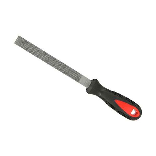 木工用ヤスリ ソフトグリップ鬼目 平 150mm 柄付【送料無料】