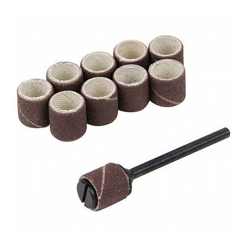 【商品説明】●ホビールータ用のロールペーパーです。【用途】●ホビールータ用ロールペーパー。【機能】●研磨、仕上げ(内側、穴の研磨にも)適しています。【商品仕様】●最高対応回転数：20000min-1●最適使用回転数：15000〜18000min-1●軸径：2.35mm●サイズ：内径10×内径8×長さ10mm●品名コード：4901812●適用機種：HR-100【材質】●120番手ペーパー【送料について】北海道、沖縄、離島は送料を頂きます。
