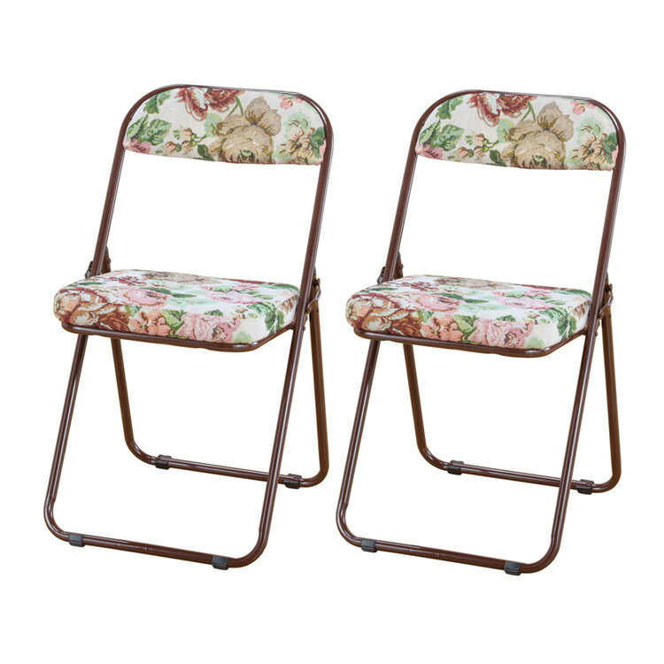 2脚組 高座椅子 完成品 折り畳み 軽くて折りたためる高座椅子 ゴブラン柄 ハイタイプ(代引不可)【送料無料】 [2]