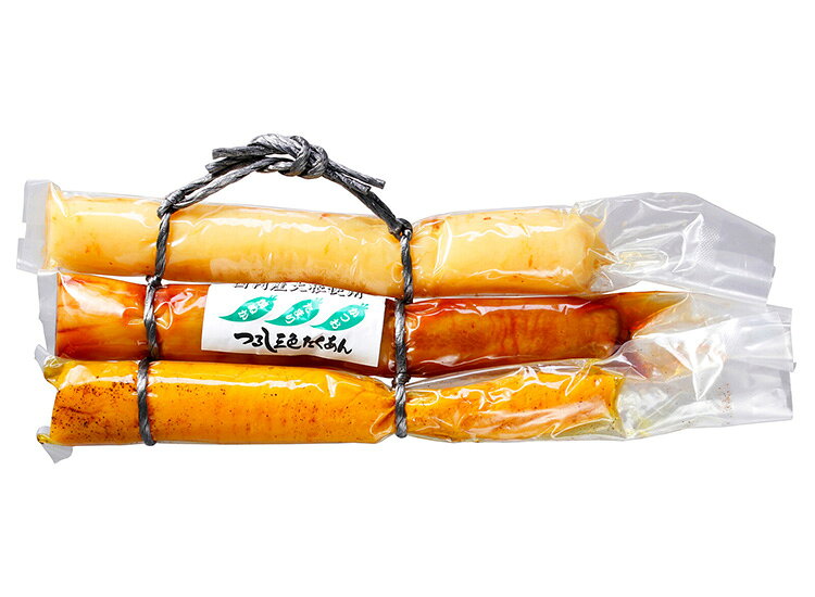 リコメン堂の国産つるし三種たくあん 各種200g 固形量 ×4セット(代引不可)【送料無料】｜アングル2