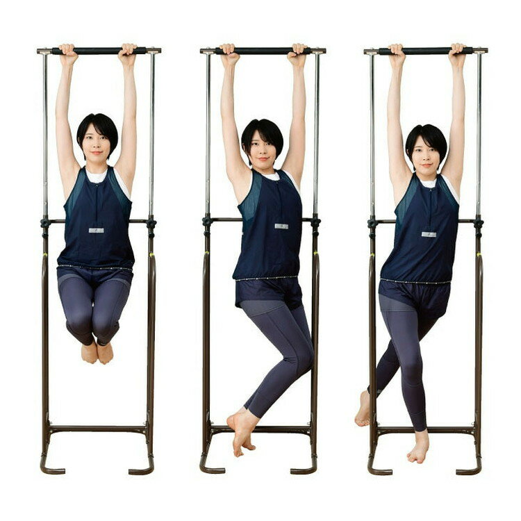 ぶら下がり健康器 エクササイズ 洗濯物干し コートハンガー ハンガーラック 物干し竿 健康 運動器具 フィットネス 運動不足 姿勢改善(代引不可)【送料無料】