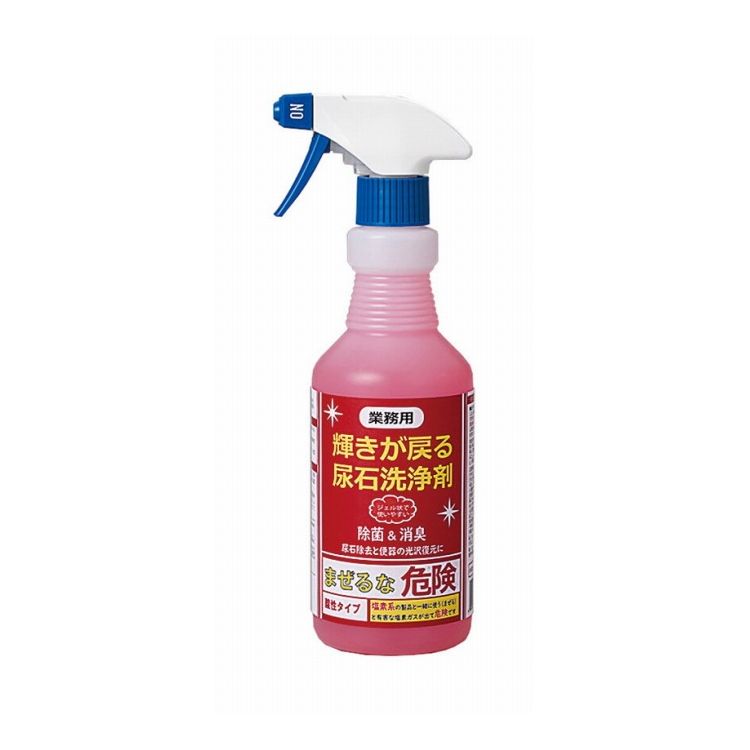 尿石&キバミもスッキリ!便器の光沢が元通り!!スプレーして約10分後、こするだけ。適度な粘度で垂直面や水面下の汚れにも有効。10年来、何を使っても取れなかった尿石が…?便器の光沢も戻るんです!排水の流れも良くなります。年に2回ほどの使用でOK白さ長続き!ビルメンテナンス専用の業務用除菌・消臭■商品サイズ本体サイズ:(約)幅9×奥行7×高さ24cm■素材成分/水、塩酸(9.8%)、界面活性剤増粘剤、香料、他■重量重さ:(約)600g■生産国日本■特徴液性:酸性標準使用量:原液5ml/平方メートル使用目安:原液〜10倍希釈内容量:500ml【代引きについて】こちらの商品は、代引きでの出荷は受け付けておりません。【送料について】北海道、沖縄、離島は送料を頂きます。