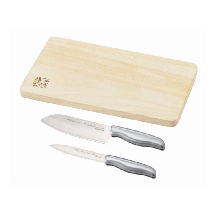 ステンレス包丁 万能包丁 ペティナイフ まな板 3点セット 中村孝明 調理器具セット キッチンツールセッ..