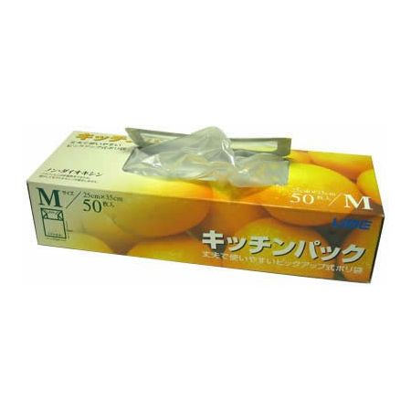 【商品詳細】内容量:50枚入サイズ:250×350(mm)、外装:80×220×50(mm)燃やしても塩素系ガスやダイオキシンが発生しないポリエチレン製のキッチン袋です。「宇部フィルムキッチンパックMサイズ25cm*35cm50枚」は、燃やしても塩素系ガスやダイオキシンが発生しないポリエチレン製のキッチン袋です。食材の新鮮さの保存、冷凍、解凍、保存に、ごみの処理、ドライブのお供、ぬれた物を包む時など、様々な用途にご使用いただけます。耐冷温度はマイナス30度です。【送料について】北海道、沖縄、離島は送料を頂きます。