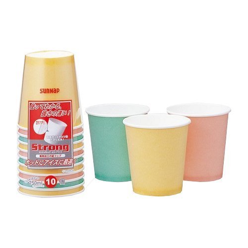 サンナップ サンナップ ストロングカップカラー250ml 10個