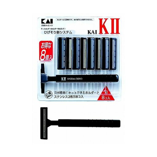 貝印 KAIーKII 替刃式使い捨てカミソリ 8個入 貝印 KAIーKII 替刃式使い捨てカミソリ 8個入