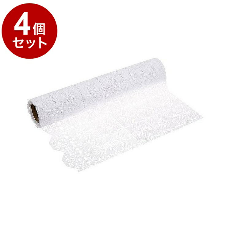 【まとめ買い 単品4個セット】 東和産業 フリル付レースシートブロッサム 33×250cm【ポイント10倍】【送料無料】