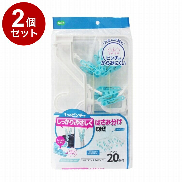 【単品2個セット】 LS 2WAYピンチ角ハンガー 20P オーエ【ポイント10倍】【送料無料】