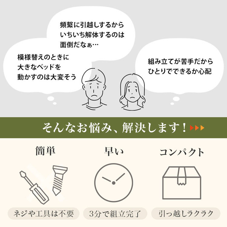 組立簡単 畳ベッド シングル 頑丈 耐荷重200kg ベッドで畳 すのこベッド ベッドフレーム 畳マットレス い草 木製 和風 和モダン おしゃれ(代引不可)【送料無料】 [2]