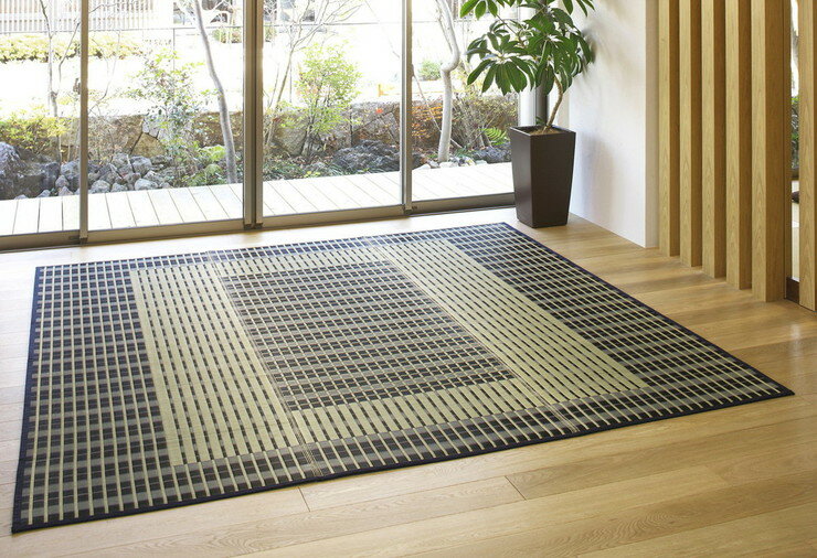 国産い草センターラグ 築彩(ちくさい) 約261×352cm BL(代引不可)【送料無料】
