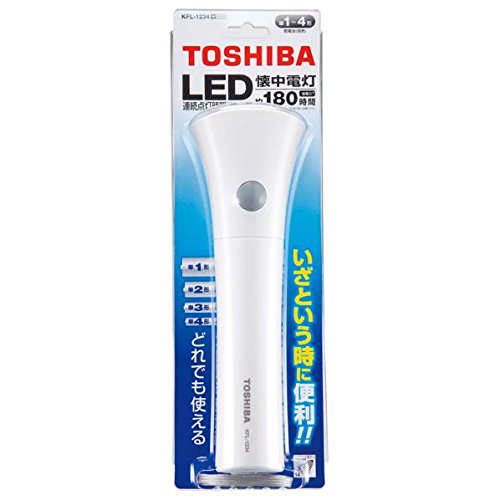 東芝 TOSHIBA LED懐中電灯(ホワイト)12lmTOSHIBA KFL-1234-W【送料無料】