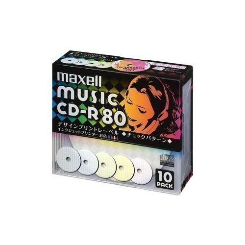 日立マクセル 音楽用CD-Rデザインプリン CDRA80PMIX.S1P10S