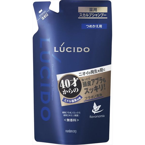 マンダム ルシード 薬用スカルプデオシャンプー つめかえ用 (医薬部外品) 380ML インバス/シャンプー/男性用(代引不可)(4.0)