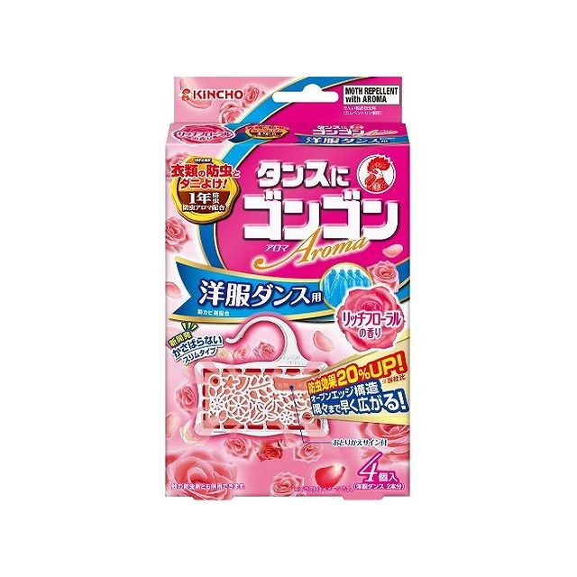 Other - 大日本除虫菊 ゴンゴンアロマ 洋服ダンス用N 4個入 リッチフローラルの香り(代引不可)