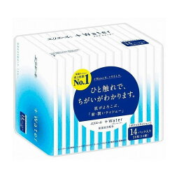 大王製紙 エリエール+WATERポケット14W×14個 ポケットティッシュ 日用品 日用消耗品 雑貨品(代引不可)