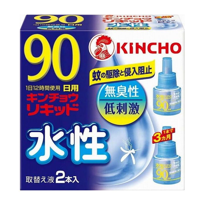 90日用のロングタイプ。お手持ちのどのキンチョウリキッド器具でも使えます。低刺激・無香料タイプのお得な2本入りです。商品区分:防除用医薬部外品製造国:日本メーカー名:大日本除虫菊サイズ/容量:2本単品JAN:4987115230996殺虫剤 ハエ・蚊 液体蚊取り【代引きについて】こちらの商品は、代引きでの出荷は受け付けておりません。【送料について】北海道、沖縄、離島は送料を頂きます。※メーカーの都合によりパッケージ、内容等が変更される場合がございます。当店はメーカーコード（JANコード）で管理をしている為それに伴う返品、返金等の対応は受け付けておりませんのでご了承の上お買い求めください。