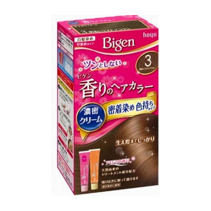 ホーユー ビゲン 香りのヘアカラー クリーム 3 明るいライトブラウン 医薬部外品(...