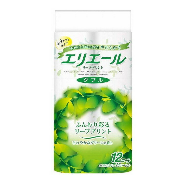 【単品10個セット】 エリエールリーフプリント12Rダブル 大王製紙株式会社(代引不可)【送料無料】
