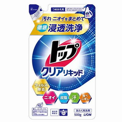 【単品10個セット】 トップクリアリキッドつめかえ用500g まとめ買い(代引不可)