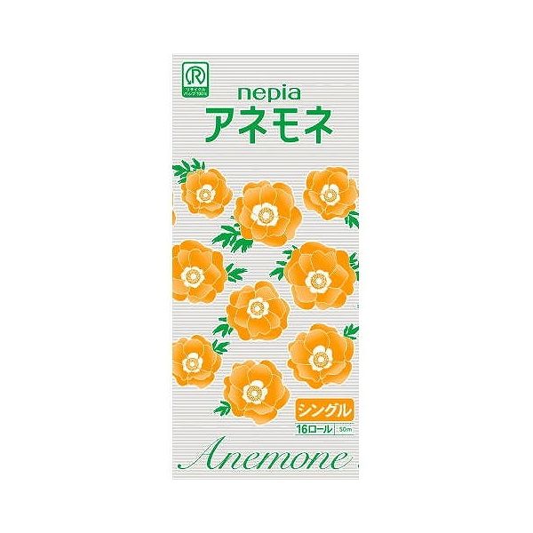单个 - 【単品6個セット】 王子ネピア ネピア アネモネ トイレットロール 16ロール シングル(代引不可)【送料無料】