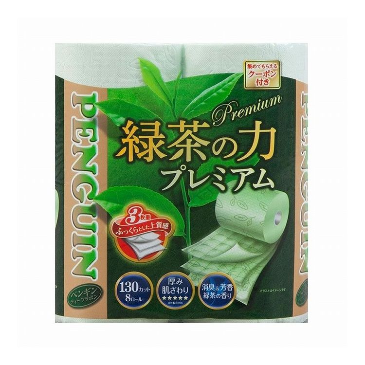 【単品7個セット】 丸富製紙 緑茶の力プレミアム8Rトリプル(代引不可)【送料無料】