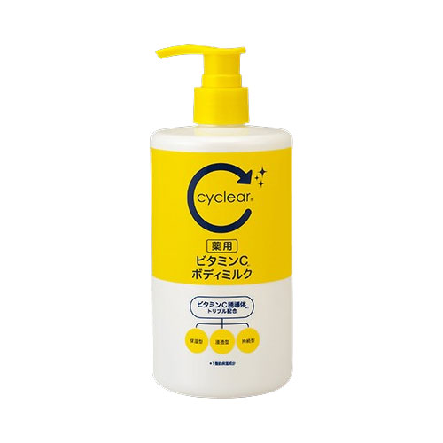 【商品説明】お肌を整える、薬用ビタミンCボディミルク。保湿成分　レモンエキス＆グレープフルーツエキス配合。成分〈有効成分〉グリチルリチン酸ジカリウム ・〈その他の成分〉濃グリセリン、流動パラフィン、BG、シュガースクワラン、ワセリン、リン酸L-アスコルビルマグネシウム、テトラ2-ヘキシルデカン酸アスコルビル、ポリオキシエチレンポリオキシプロピレンセチルエーテル(20E.O.)(8P.O.)、ポリオキシエチレンポリオキシプロピレンセチルエーテル(20E.O.)(4P.O.)、L-アスコルビン酸2-グルコシド、レモンエキス、グレープフルーツエキス、無水エタノール、ヒアルロン酸ナトリウム(2)、水溶性コラーゲン液、トリメチルグリシン、POEステアリルエーテル、カルボキシビニルポリマー、エデト酸塩、pH調整剤、フェノキシエタノール、パラベン、香料メーカー名熊野油脂内容量400ML生産国・加工国日本商品区分医薬部外品【代引きについて】こちらの商品は、代引きでの出荷は受け付けておりません。【送料について】北海道、沖縄、離島は送料を頂きます。
