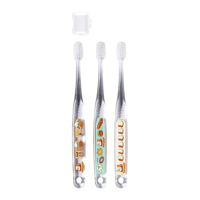 【単品11個セット】 クリア歯ブラシ3本セット パンどろぼう(代引不可)【送料無料】