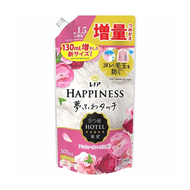 【商品説明】レノアハピネスの強みである「肌触り」を強化。メーカー名P＆G生産国・加工国日本内容量500ML【代引きについて】こちらの商品は、代引きでの出荷は受け付けておりません。【送料について】北海道、沖縄、離島は送料を頂きます。