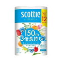 【単品2個セット】 スコッティ フラワーパック 3倍長持ち 12ロール シングル 日本製紙クレシア(代引不可)【送料無料】(3)