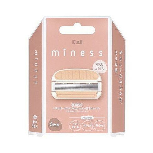 【単品18個セット】 GA0131 miness 替刃3個入 貝印(代引不可)【送料無料】 【単品18個セット】 GA0131 miness 替刃3個入 貝印(代引不可)【送料無料】