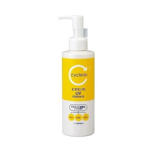 【単品16個セット】 熊野油脂 cyclear ビタミンC ライトアップ UVエッセンス ポンプ UV トーンアップ(代引不可)【ポイント10倍】【送料無料】