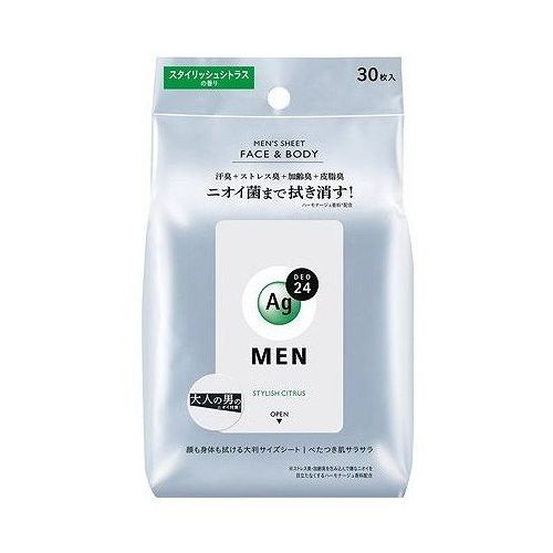 【単品20個セット】 ファイントゥデイ エージー24メン メンズシート フェイス&ボディ(スタイリッシュシトラス) デオドラントシート 男性用デオドラント 持ち運び フェイスシート ボディシート(代引不可)【ポイント10倍】【送料無料】