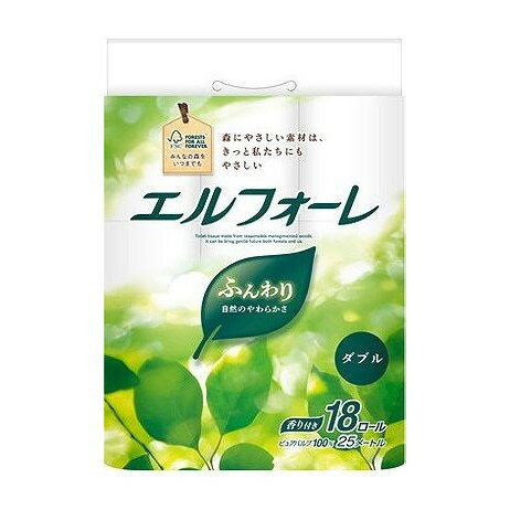 【単品2個セット】 エルフォーレトイレットティシュー18R(ダブル) 大王製紙(代引不可)【ポイント10倍】【送料無料】