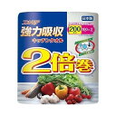 【単品7個セット】 カミ商事 エルモア 強力吸収キッチンタオル 2倍巻 2ロール 2枚重ね×100カット(代引不可)【ポイント10倍】【送料無料】