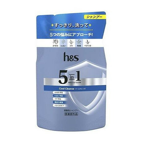 【単品6個セット】 h&s 5in1 クールクレンズ シャンプー つめかえ(代引不可)【ポイント10倍】【送料無..