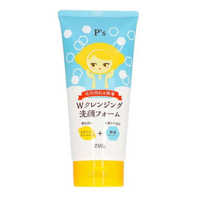 【単品12個セット】 P'sビタミンC+酵素Wクレンジング洗顔フォーム コスメステーション(代引不可)【ポイント10倍】【送料無料】