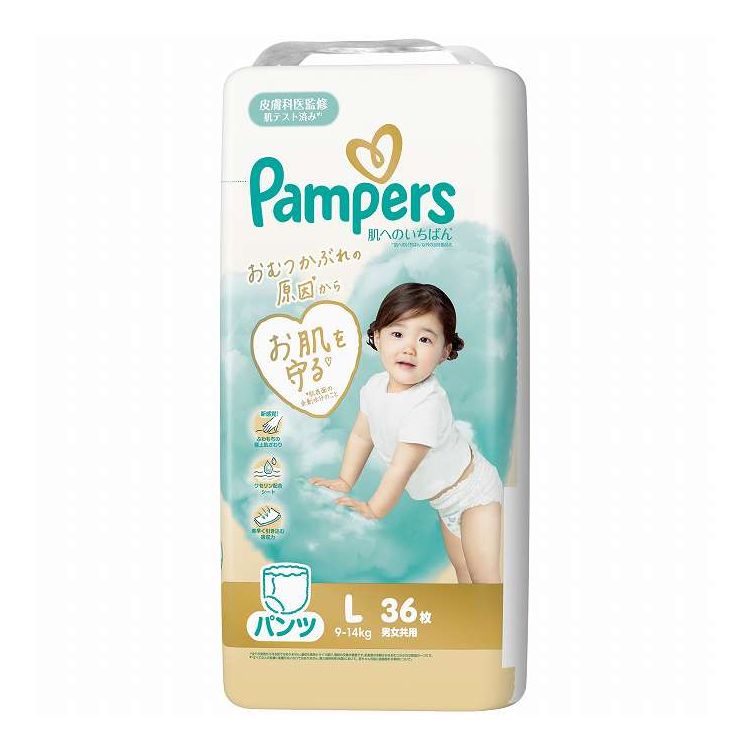 【単品6個セット】 P&Gジャパン パンパース肌へのいちばんパンツ/スーパージャンボ L 36枚(代引不可)【..