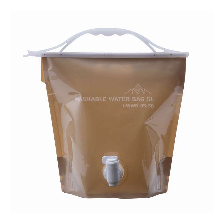 【単品4個セット】 岩谷マテリアル ウォッシャブルウォーターバッグ5Lサンドベージュ(代引不可)【ポイント10倍】【送料無料】