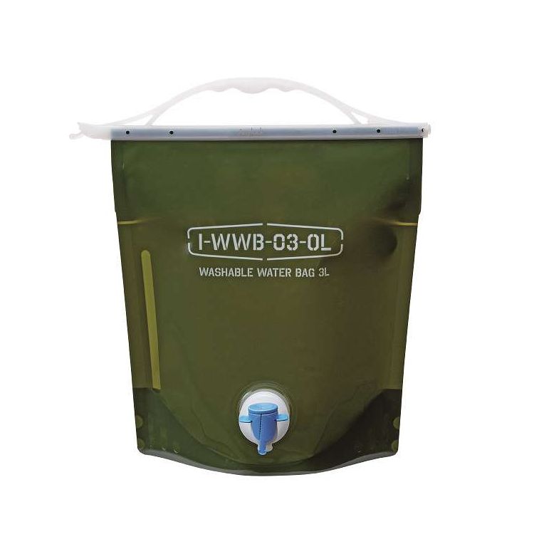 【単品6個セット】 岩谷マテリアル ウォッシャブルウォーターバッグ3Lオリーブグリーン(代引不可)【ポ..