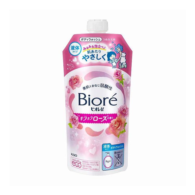 【単品18個セット】 花王 ビオレu キラキラローズの香り つめかえ用(代引不可)【ポイント10倍】【送料無料】