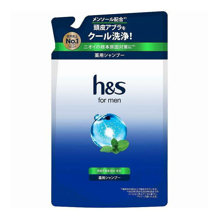 【単品4個セット】 H&S FORMEN リフレッシュ EXシャンプーつめかえ P&G 300g(代引...