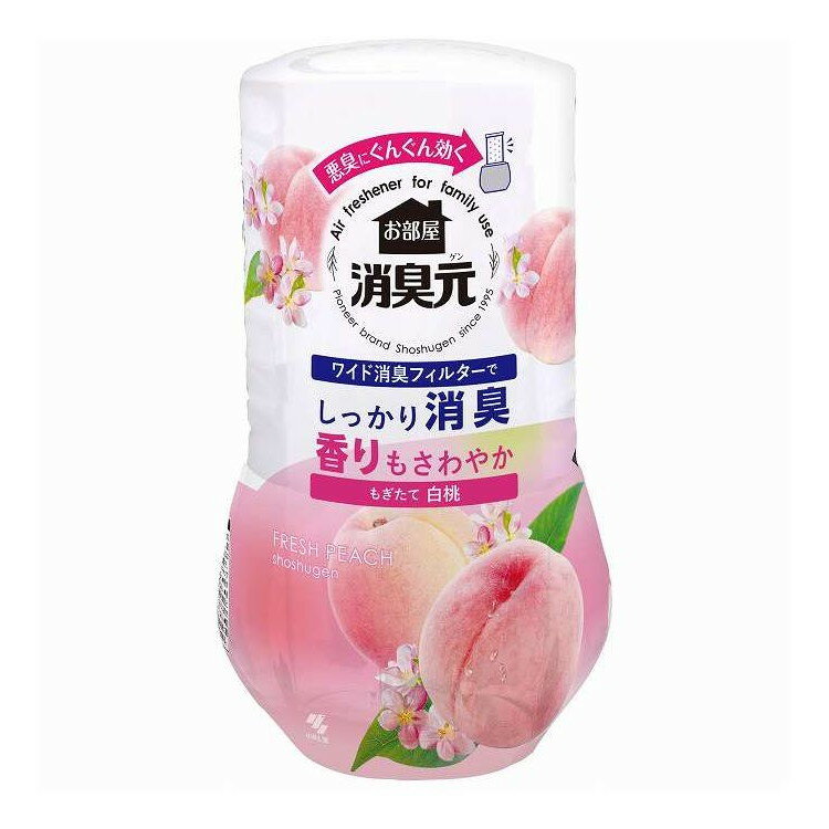 Deodorants - 【単品6個セット】 お部屋の消臭元 もぎたて白桃 小林製薬 400ml(代引不可)【ポイント10倍】【送料無料】