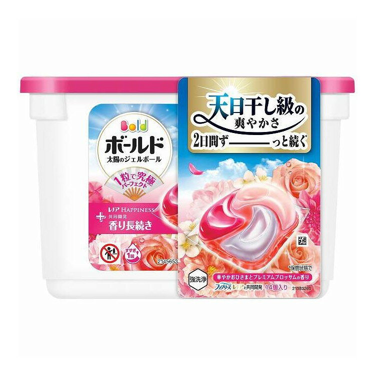 【単品14個セット】 ボールドジェルボール 4D 華やかおひさまとプレミアムブロッサムの香り本体 P&G 14個(代引不可)【ポイント10倍】【送料無料】