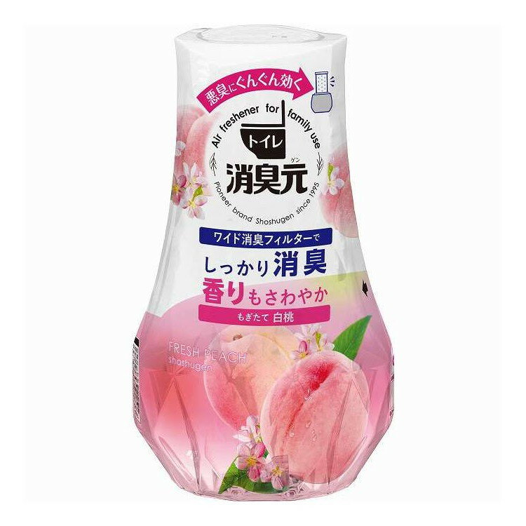 【単品12個セット】 トイレの消臭元 もぎたて白桃 小林製薬 400ml(代引不可)【ポイント10倍】【送料無料】