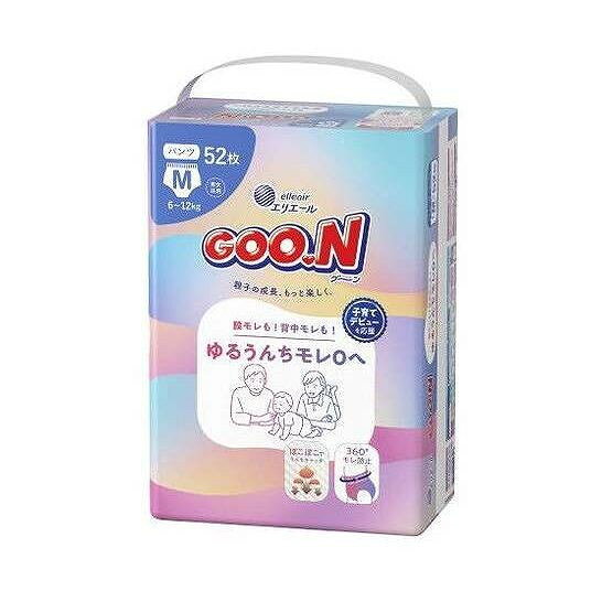 【商品詳細】ママパパをサポート！子育て先まわり設計「ゆるうんちモレ0へ」。表面のぽこぽこでゆるうんちをキャッチ！背中や足まわりからモレにくい。ウエスト・足まわりに360°モレ防止シートをIN、染み出しモレをブロック。進化した吸収体がたっぷりのゆるうんちやおしっこもパワフル吸収。ふわふわのびーるウエストでおむつ替えもスムーズ。成分:ポリオレフィン系不織布、綿状パルプ、吸収紙、高分子吸収材、ポリオレフィン系フィルム、ポリウレタン、スチレン系合成樹脂等メーカー名:大王製紙生産国・加工国:日本内容量:52枚【代引きについて】こちらの商品は、代引きでの出荷は受け付けておりません。【送料について】北海道、沖縄、離島は送料を頂きます。