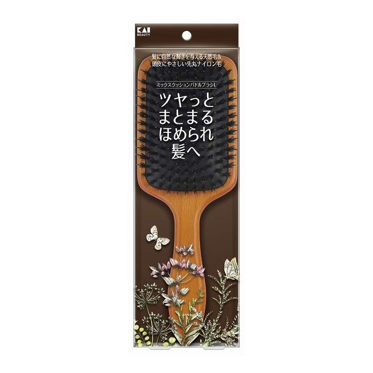 【単品9個セット】 KQ3194 ミックスクッションパドルブラシL 貝印 1個(代引不可)【ポイント10倍】【送料無料】