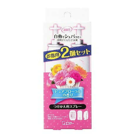 【単品5個セット】消臭力自動でシュパッとかえ2Pピュアフローラル エステー(代引不可)【送料無料】